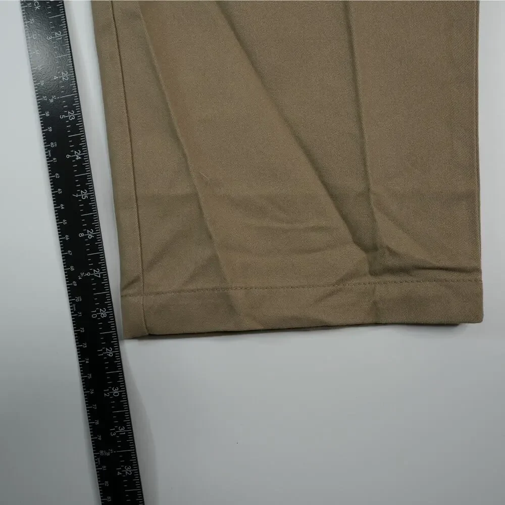 Magellan Outdoors Chino Pants Mens 42X30 Flat Front‎ Heritage Brown New